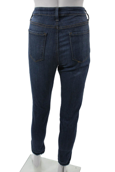 Just Black Womens Ankle Skinny Dark Blue High Rise Jeans Size 31