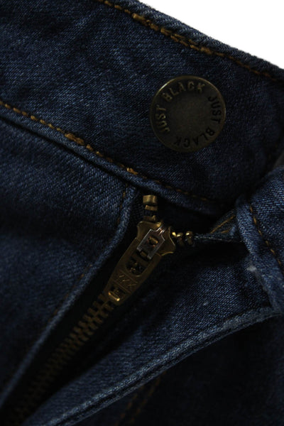 Just Black Womens Ankle Skinny Dark Blue High Rise Jeans Size 31
