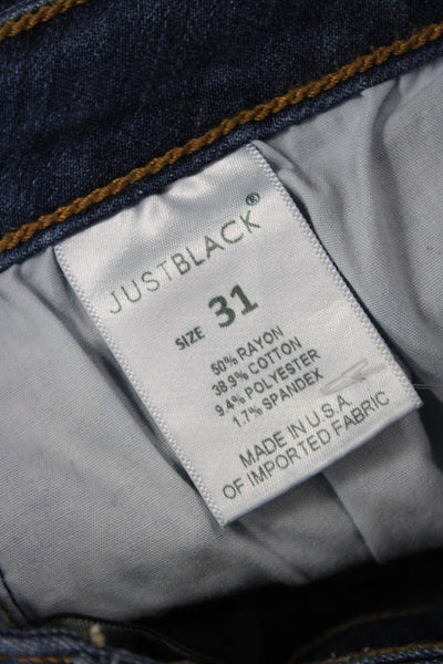 Just Black Womens Ankle Skinny Dark Blue High Rise Jeans Size 31