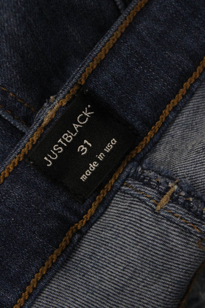 Just Black Womens Ankle Skinny Dark Blue High Rise Jeans Size 31
