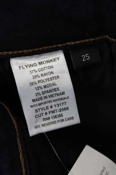 Flying Monkey Women Skinny Dark Blue Jeans High Rise 28 Inseam Size 25