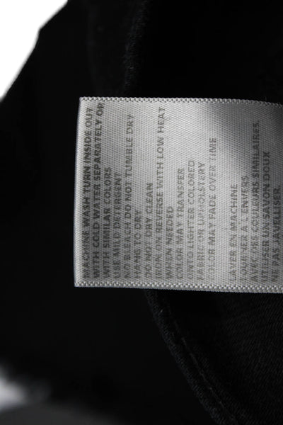 L'Agence Unisex Black Solid Cotton Blend Shorts Size 25