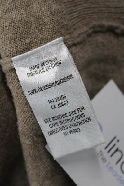 Theory Unisex Beige 100% Cashmere Pullover Long Sleeve Crewneck Size PP