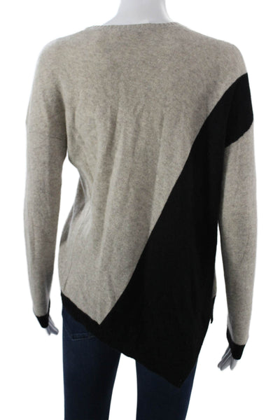 White + Warren Unisex Pullover Sweater Beige 100% Cashmere Round Neck Size S