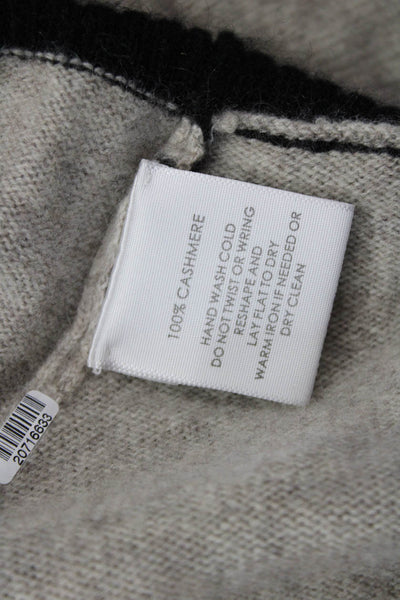 White + Warren Unisex Pullover Sweater Beige 100% Cashmere Round Neck Size S