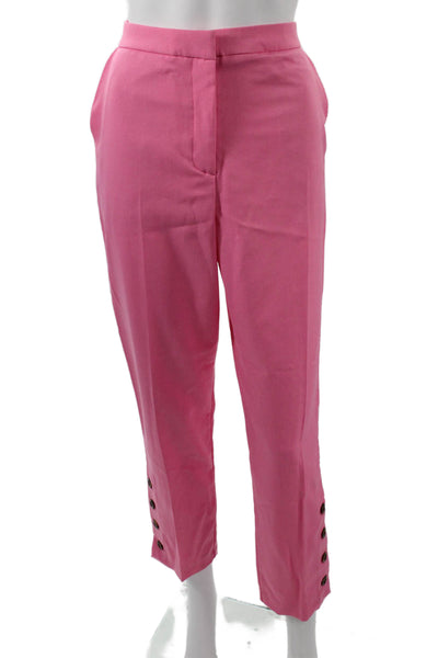 Asos Women Ankle Cropped Dress Pants Pink Size 6