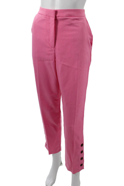 Asos Women Ankle Cropped Dress Pants Pink Size 6