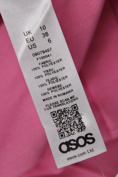 Asos Women Ankle Cropped Dress Pants Pink Size 6