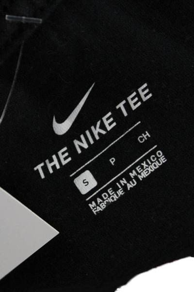 Nike Boys Cotton Graphic Short Sleeve Crew Neck Pullover T-Shirt Black Size S