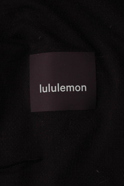 Lululemon Womens Basic V-Neck T-Shirt Black Short Sleeve Drawstring Size S