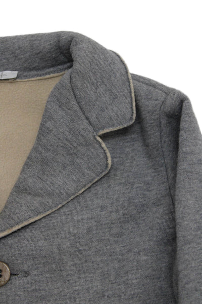 Il Gufo Childrens Bpys Button Down Coat Heather Grey Size 2 T