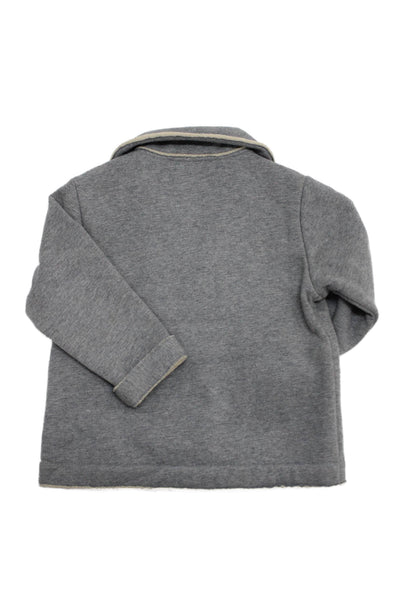 Il Gufo Childrens Bpys Button Down Coat Heather Grey Size 2 T