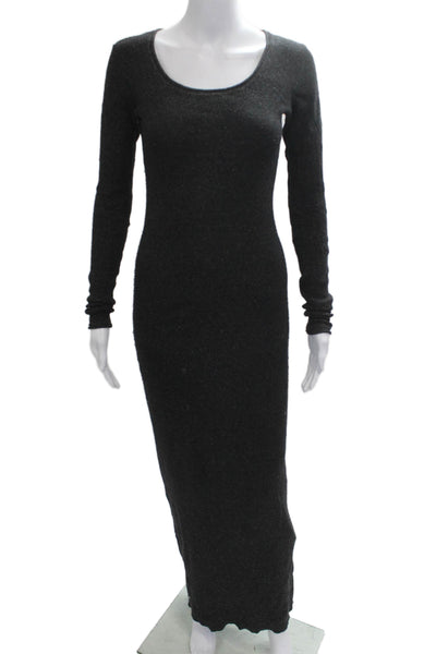 T Alexander Wang Women Bodycon Sweater Dress Black Wool Long Sleeve Size XS