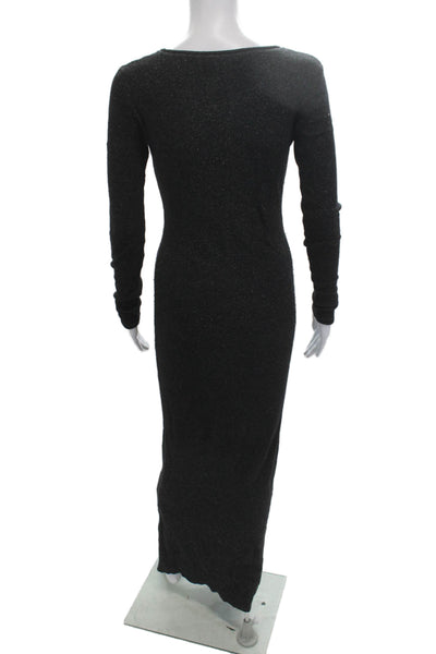 T Alexander Wang Women Bodycon Sweater Dress Black Wool Long Sleeve Size XS