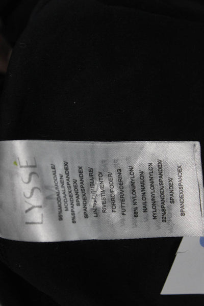 Lysse Women Bodycon T Shirt Dress Black Short Sleeve Round Neck Size M