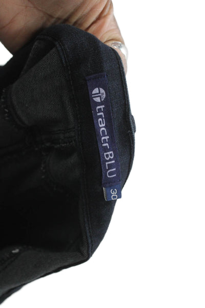 Tractr Womens High Rise Ankle Cropped Jeans Dark Blue Size 30