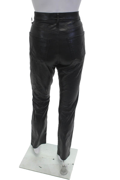 Mother Women Black Cropped Biker Pants Size 28