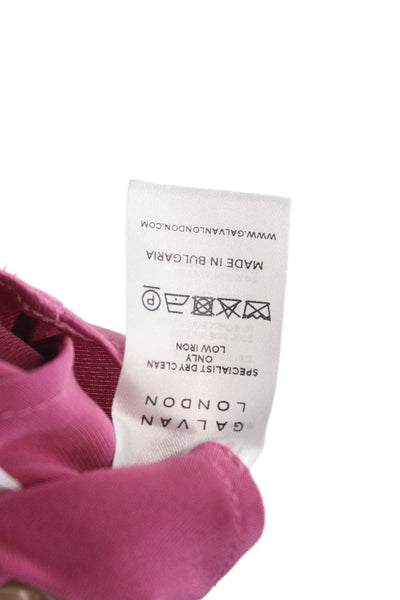Galvan Womens Pink Maxi Slip Dress High Neck Tie Sleeveless Size 40
