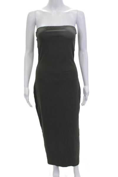 Aritzia Women Bodycon Maxi Dress Dark Gray Sleeveless Size L