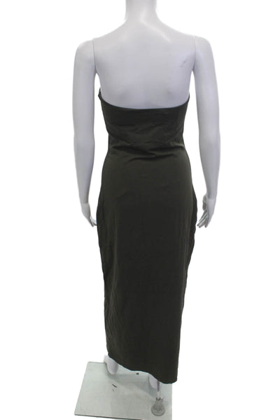 Aritzia Women Bodycon Maxi Dress Dark Gray Sleeveless Size L