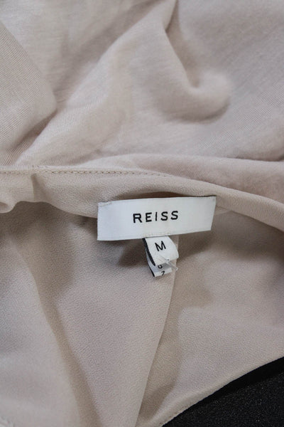 Reiss Womens Beige Silk Elastane Camisole V Neck Sleeveless Designer Size M