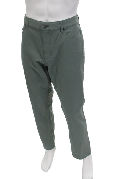 Vineyard Vines Men Chinos Army Green Cotton Nylon Stretch Size 36