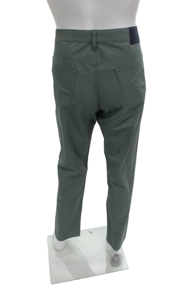 Vineyard Vines Men Chinos Army Green Cotton Nylon Stretch Size 36