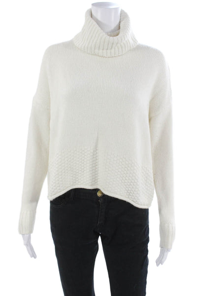Madewell Unisex Pullover Turtleneck Sweater White Long Sleeve Size 2XS
