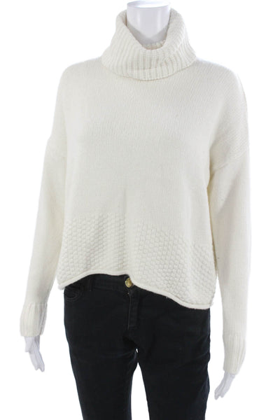 Madewell Unisex Pullover Turtleneck Sweater White Long Sleeve Size 2XS
