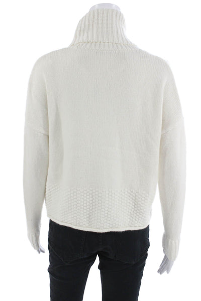 Madewell Unisex Pullover Turtleneck Sweater White Long Sleeve Size 2XS