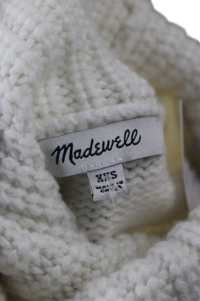 Madewell Unisex Pullover Turtleneck Sweater White Long Sleeve Size 2XS