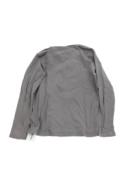 Molo Childrens Boys Graphic King Sleeves Tee Shirt Grey Cotton Size 12