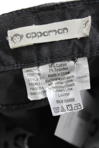 Appaman Childrens Boys Corduroy Pants Grey Cotton Size 10