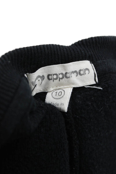 Appaman Childrens Boys Long Sleeves Sweatshirt Black Cotton Size 10