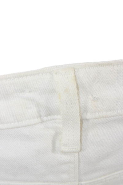 L'Agence Women Skinny Cropped White Jeans Size 29