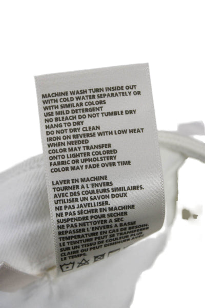 L'Agence Women Skinny Cropped White Jeans Size 29