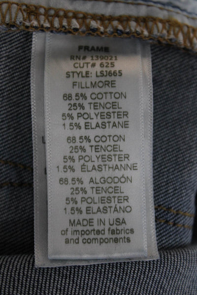 Frame Denim Women Ankle Skinny Jeans Dark Blue Mid Rise Inseam 29 Size 26
