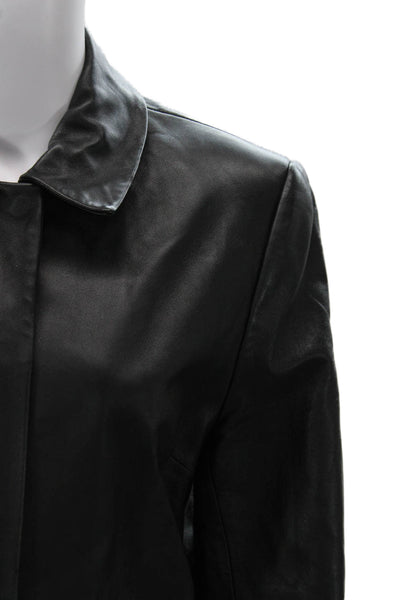 Valerie Stevens Women Black Collared Long Sleeve Solid Classic Jacket Size M