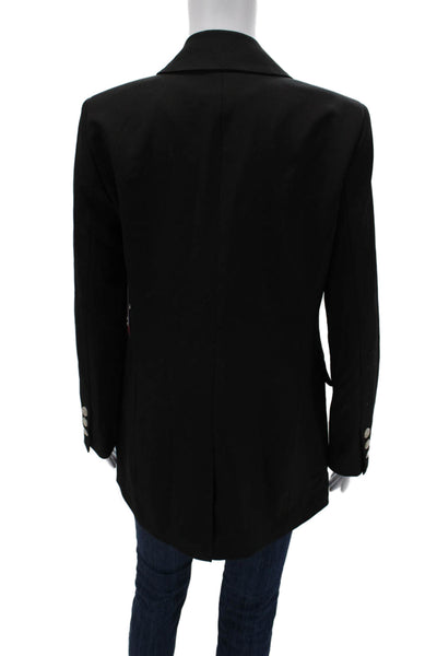 Vince Camuto Women Black Collared Blazer Long Sleeve Polyester Spandex Size 4