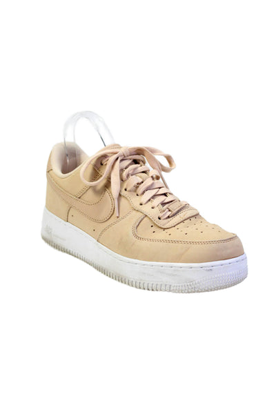 Nike Womens Air Force 1 PRM MF Lace-Up Casual Sneakers Beige Size 10.5