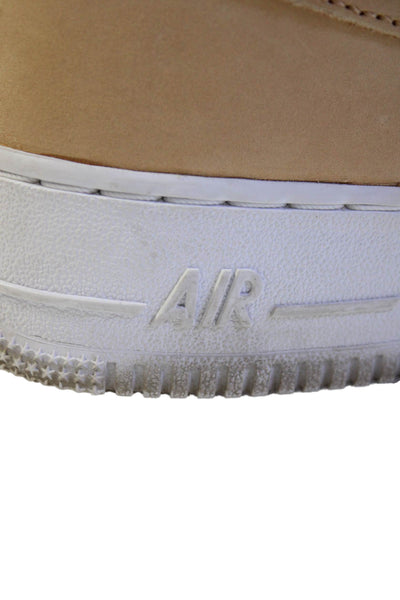 Nike Womens Air Force 1 PRM MF Lace-Up Casual Sneakers Beige Size 10.5