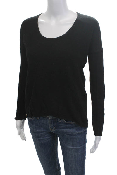 Helmut Unisex Black Pullover Sweater Angora Cashmere Blend Size PP
