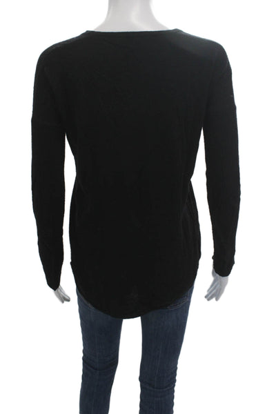 Helmut Unisex Black Pullover Sweater Angora Cashmere Blend Size PP