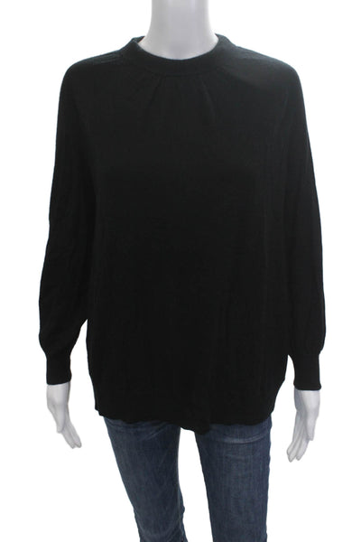 Hatch Unisex Black 100% Cashmere Pullover Sweater Crew Neck Long Sleeve Size 0