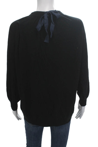 Hatch Unisex Black 100% Cashmere Pullover Sweater Crew Neck Long Sleeve Size 0