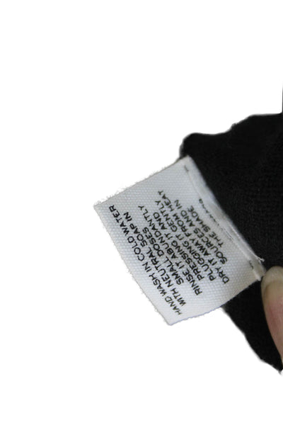 Hatch Unisex Black 100% Cashmere Pullover Sweater Crew Neck Long Sleeve Size 0