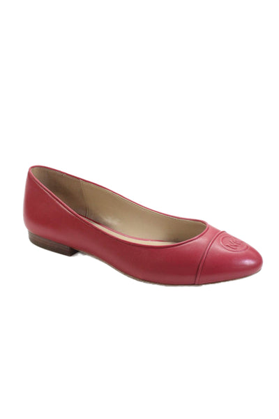 Michael Michael Kors Womens Leather Dylyn Ballet Flats Red Size 10