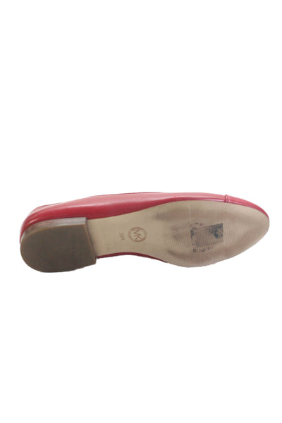 Michael Michael Kors Womens Leather Dylyn Ballet Flats Red Size 10