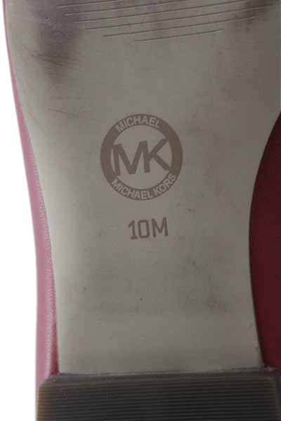 Michael Michael Kors Womens Leather Dylyn Ballet Flats Red Size 10