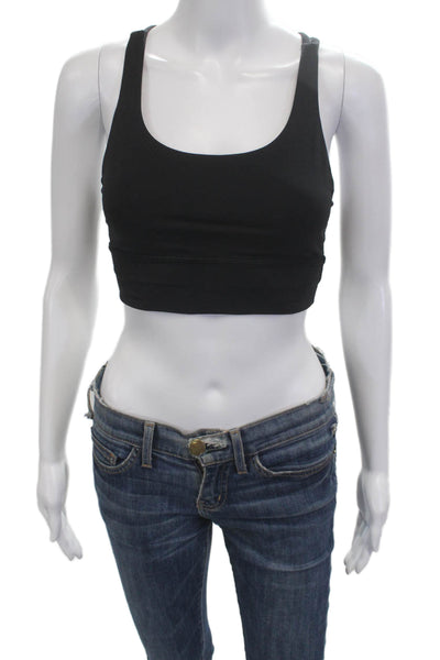 Lululemon Womens Crossed Strap Detail Casual Sports Bra Black Size S